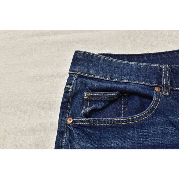 Lane Bryant Plus Size 18 Blue Denim Cropped Jeans Cotton Blend Zip - Picture 5 of 8